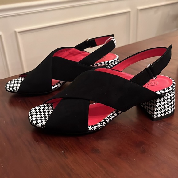 NWB Pas De Rouge Women's Fleur 2824 In Black Suede/Embossed Leather Size 37 - Picture 11 of 12